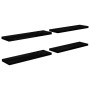 Estantes flotantes pared 4 uds negro brillo MDF 90x23,5x3,8cm en Estanterías | Comprar online en Foru.es