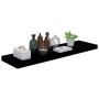 Estantes flotantes pared 4 uds negro brillo MDF 90x23,5x3,8cm en Estanterías | Comprar online en Foru.es