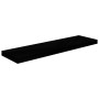 Estantes flotantes pared 4 uds negro brillo MDF 90x23,5x3,8cm en Estanterías | Comprar online en Foru.es
