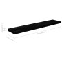 Estante flotante de pared MDF negro brillante 120x23,5x3,8 cm en Estanterías | Comprar online en Foru.es