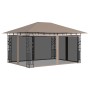 Cenador con mosquitera gris taupe 4x3x2,73 m 180 g/m² de vidaXL, Carpas y cenadores - Ref: Foro24-312252, Precio: 317,81 €, D...