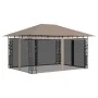 Cenador con mosquitera gris taupe 4x3x2,73 m 180 g/m² de vidaXL, Carpas y cenadores - Ref: Foro24-312252, Precio: 312,24 €, D...