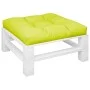 Cojín para sofá de palets de tela verde claro 80x80x12 cm de , Cojines para sillas y sofás - Ref: Foro24-360502, Precio: 39,3...