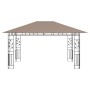 Cenador con mosquitera gris taupe 4x3x2,73 m 180 g/m² de vidaXL, Carpas y cenadores - Ref: Foro24-312252, Precio: 317,81 €, D...