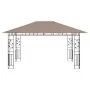Cenador con mosquitera gris taupe 4x3x2,73 m 180 g/m² de vidaXL, Carpas y cenadores - Ref: Foro24-312252, Precio: 312,24 €, D...