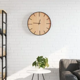 Iron and brown engineered wood wall clock Ø39 cm by , Wall clocks - Ref: Foro24-4008398, Price: 39,34 €, Discount: %