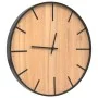 Iron and brown engineered wood wall clock Ø39 cm by , Wall clocks - Ref: Foro24-4008398, Price: 39,34 €, Discount: %