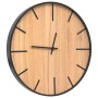 Reloj de pared de hierro y madera de ingeniería marrón Ø39 cm de , Relojes de pared - Ref: Foro24-4008398, Precio: 36,69 €, D...