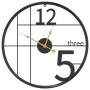 Reloj de pared de hierro negro Ø50 cm de , Relojes de pared - Ref: Foro24-4008401, Precio: 52,02 €, Descuento: %