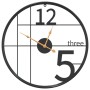Reloj de pared de hierro negro Ø50 cm de , Relojes de pared - Ref: Foro24-4008401, Precio: 49,56 €, Descuento: %