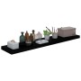 Estantes flotantes pared 2 uds MDF negro brillo 120x23,5x3,8 cm en Estanterías | Comprar online en Foru.es