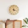 Wanduhr mit leuchtenden gelben Skalen und Zeigern Ø30 cm. von , Wanduhren - Ref: Foro24-4008403, Preis: 14,39 €, Rabatt: %