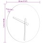 Reloj de pared con escalas y agujas luminosas amarillo Ø30 cm de , Relojes de pared - Ref: Foro24-4008403, Precio: 13,47 €, D...