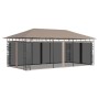Cenador con mosquitera gris taupe 6x3x2,73 m 180 g/m² de vidaXL, Carpas y cenadores - Ref: Foro24-312253, Precio: 295,40 €, D...