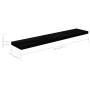 Estantes flotantes pared 4 uds MDF negro brillo 120x23,5x3,8 cm en Estanterías | Comprar online en Foru.es