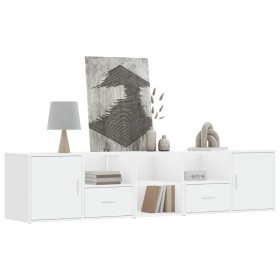 Mueble de esquina madera de ingeniería blanco 200x40x45 cm de , Armarios y almacenamiento - Ref: Foro24-3307828, Precio: 129,...