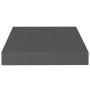 Estante flotante de pared MDF gris brillo 23x23,5x3,8 cm en Estanterías | Comprar online en Foru.es