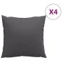 Cojines de sofá 4 unidades tela gris antracita 50x50 cm de , Cojines para sillas y sofás - Ref: Foro24-360381, Precio: 42,36 ...