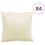 Cojines de sofá 4 unidades tela crema 60x60 cm de , Cojines para sillas y sofás - Ref: Foro24-360405, Precio: 49,25 €, Descue...