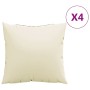 Cojines de sofá 4 unidades tela crema 60x60 cm de , Cojines para sillas y sofás - Ref: Foro24-360405, Precio: 49,85 €, Descue...