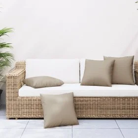 Cojines de sofá 4 unidades tela gris taupé 60x60 cm de , Cojines para sillas y sofás - Ref: Foro24-360411, Precio: 52,57 €, D...