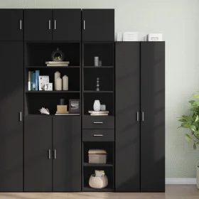 Armario estrecho madera de ingeniería negro 40x42,5x225 cm de , Aparadores - Ref: Foro24-3281274, Precio: 176,84 €, Descuento: %
