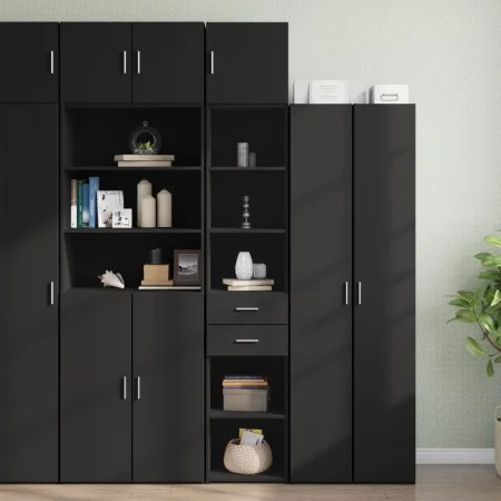 Armario estrecho madera de ingeniería negro 40x42,5x225 cm de , Aparadores - Ref: Foro24-3281274, Precio: 176,84 €, Descuento: %