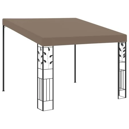Cenador con montaje en la pared gris taupe 3x3x2,5 m de vidaXL, Carpas y cenadores - Ref: Foro24-312265, Precio: 224,04 €, De...