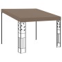 Cenador con montaje en la pared gris taupe 3x3x2,5 m de vidaXL, Carpas y cenadores - Ref: Foro24-312265, Precio: 232,27 €, De...