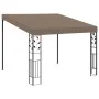 Cenador con montaje en la pared gris taupe 3x3x2,5 m de vidaXL, Carpas y cenadores - Ref: Foro24-312265, Precio: 224,04 €, De...