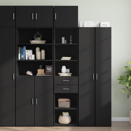 Armario estrecho madera de ingeniería negro 45x42,5x225 cm de , Aparadores - Ref: Foro24-3281295, Precio: 167,63 €, Descuento: %
