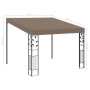 Cenador con montaje en la pared gris taupe 3x3x2,5 m de vidaXL, Carpas y cenadores - Ref: Foro24-312265, Precio: 232,27 €, De...