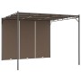 Cenador de jardín con cortina lateral gris taupe 3x3x2,25 m de vidaXL, Carpas y cenadores - Ref: Foro24-312263, Precio: 222,1...