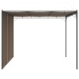 Cenador de jardín con cortina lateral gris taupe 3x3x2,25 m de vidaXL, Carpas y cenadores - Ref: Foro24-312263, Precio: 222,1...