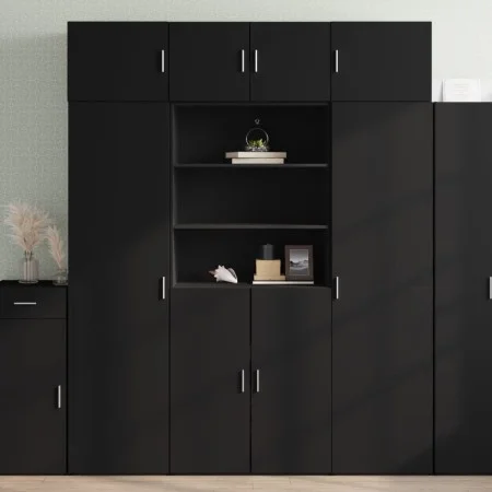 Armario de madera de ingeniería negro 80x42,5x225 cm de , Aparadores - Ref: Foro24-3281344, Precio: 276,91 €, Descuento: %