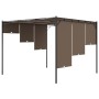 Cenador de jardín con cortina lateral gris taupe 3x3x2,25 m de vidaXL, Carpas y cenadores - Ref: Foro24-312263, Precio: 222,1...
