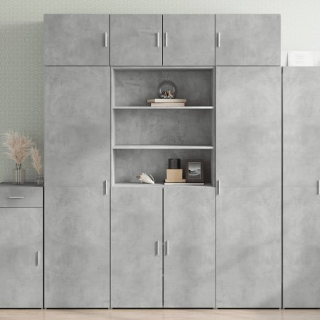 Armario de madera de ingeniería gris hormigón 80x42,5x225 cm de , Aparadores - Ref: Foro24-3281346, Precio: 250,19 €, Descuen...