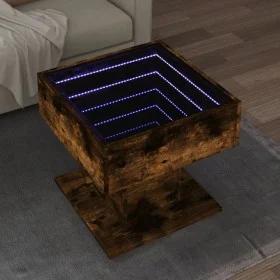 Mitteltisch und LED aus geräucherter Eichen-Ingenieurholz 50x50x45cm. von , Couchtisch - Ref: Foro24-847529, Preis: 92,95 €, ...