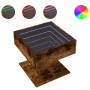 Mesa de centro y LED madera ingeniería roble ahumado 50x50x45cm de , Mesas de centro - Ref: Foro24-847529, Precio: 95,61 €, D...