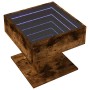 Mesa de centro y LED madera ingeniería roble ahumado 50x50x45cm de , Mesas de centro - Ref: Foro24-847529, Precio: 95,61 €, D...
