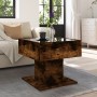 Mesa de centro y LED madera ingeniería roble ahumado 50x50x45cm de , Mesas de centro - Ref: Foro24-847529, Precio: 95,61 €, D...