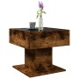 Mesa de centro y LED madera ingeniería roble ahumado 50x50x45cm de , Mesas de centro - Ref: Foro24-847529, Precio: 95,61 €, D...