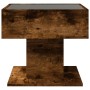 Mesa de centro y LED madera ingeniería roble ahumado 50x50x45cm de , Mesas de centro - Ref: Foro24-847529, Precio: 95,61 €, D...