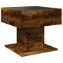 Mesa de centro y LED madera ingeniería roble ahumado 50x50x45cm de , Mesas de centro - Ref: Foro24-847529, Precio: 95,61 €, D...