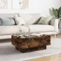 Mesa de centro y LED madera ingeniería roble ahumado 70x50x30cm de , Mesas de centro - Ref: Foro24-847515, Precio: 117,72 €, ...