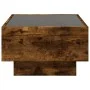 Mesa de centro y LED madera ingeniería roble ahumado 70x50x30cm de , Mesas de centro - Ref: Foro24-847515, Precio: 117,72 €, ...