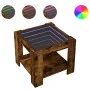 Mesa de centro y LED madera ingeniería roble ahumado 53x53x45cm de , Mesas de centro - Ref: Foro24-847543, Precio: 82,79 €, D...