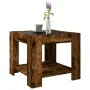 Mesa de centro y LED madera ingeniería roble ahumado 53x53x45cm de , Mesas de centro - Ref: Foro24-847543, Precio: 82,79 €, D...