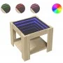 Mesa de centro y LED madera ingeniería roble Sonoma 53x53x45 cm de , Mesas de centro - Ref: Foro24-847541, Precio: 86,73 €, D...