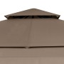 Cenador con techo extensible doble gris taupe 3x3x2,75m 180g/m² de vidaXL, Carpas y cenadores - Ref: Foro24-312268, Precio: 2...